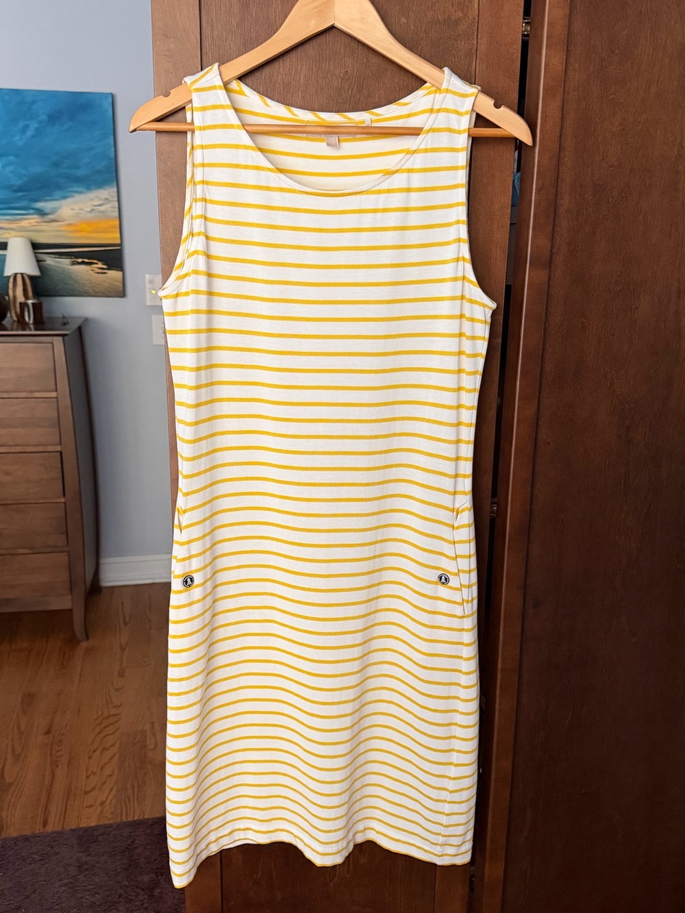 Barbour Dalmore Dress in Yellow Stripe